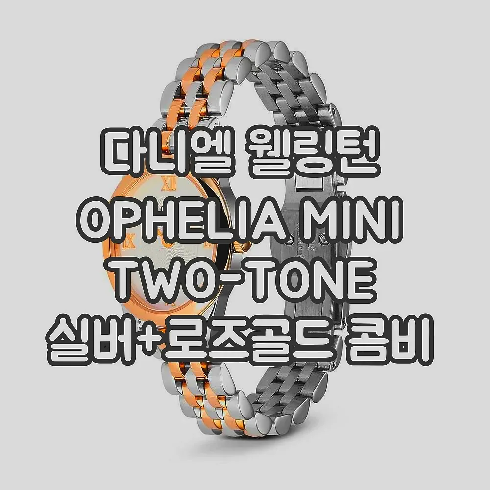 다니엘 웰링턴 OPHELIA MINI TWO-TONE 실버+로즈골드 콤비 데일리 워치 이미지 5