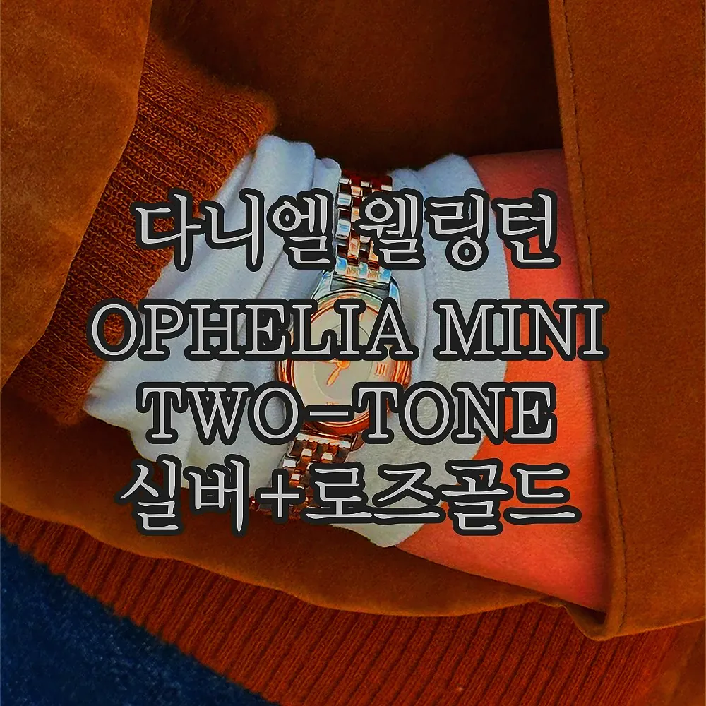 다니엘 웰링턴 OPHELIA MINI TWO-TONE 실버+로즈골드 콤비 데일리 워치 이미지 4
