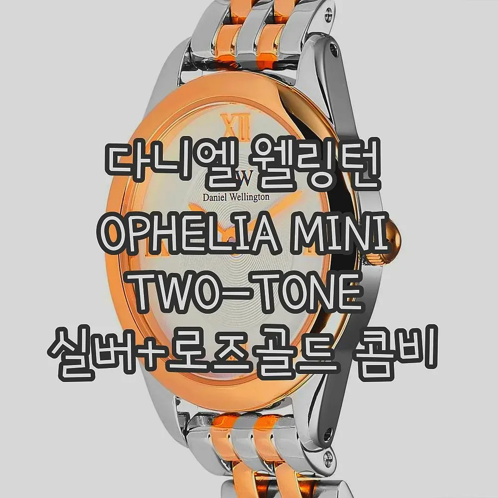 다니엘 웰링턴 OPHELIA MINI TWO-TONE 실버+로즈골드 콤비 데일리 워치 이미지 7