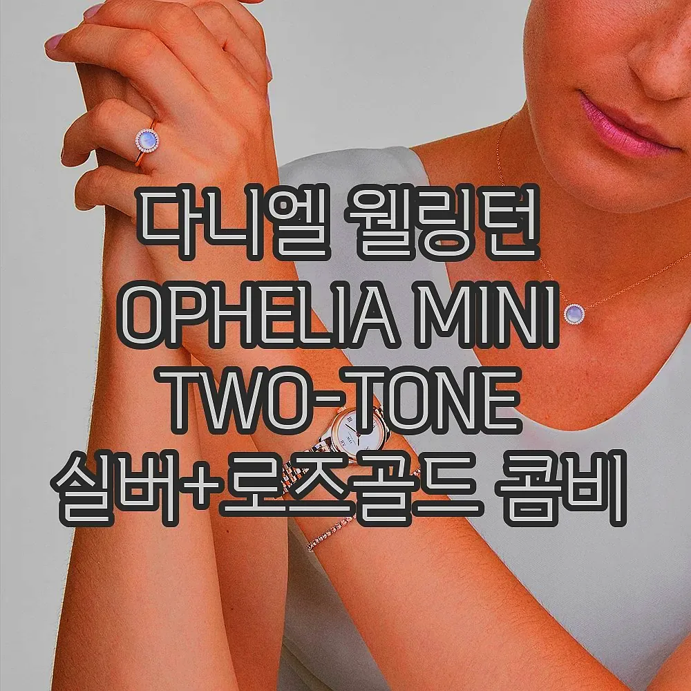 다니엘 웰링턴 OPHELIA MINI TWO-TONE 실버+로즈골드 콤비 데일리 워치 이미지 2