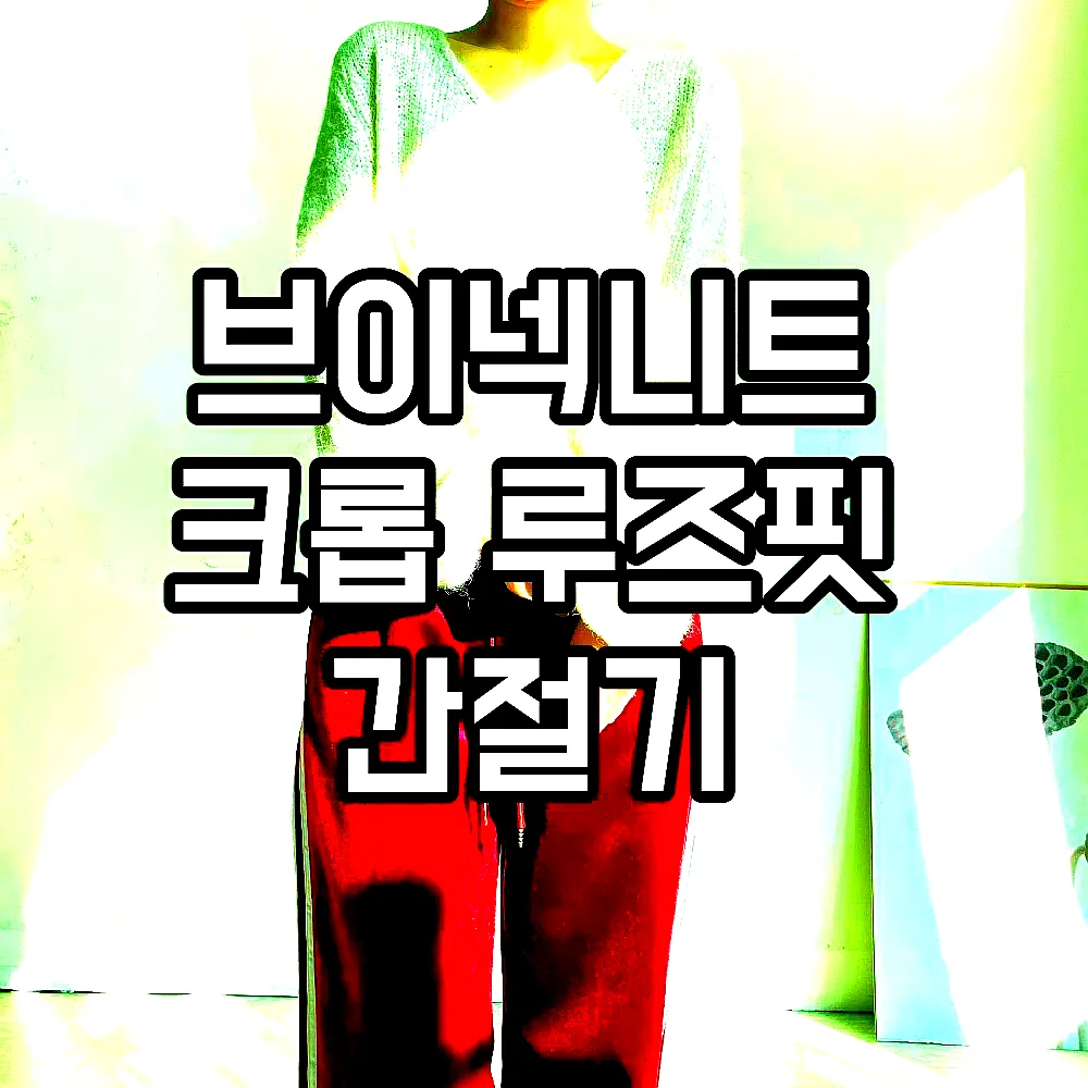 브이넥니트 크롭 루즈핏 간절기 이미지 2 브이넥니트 크롭 루즈핏 간절기 이미지 2