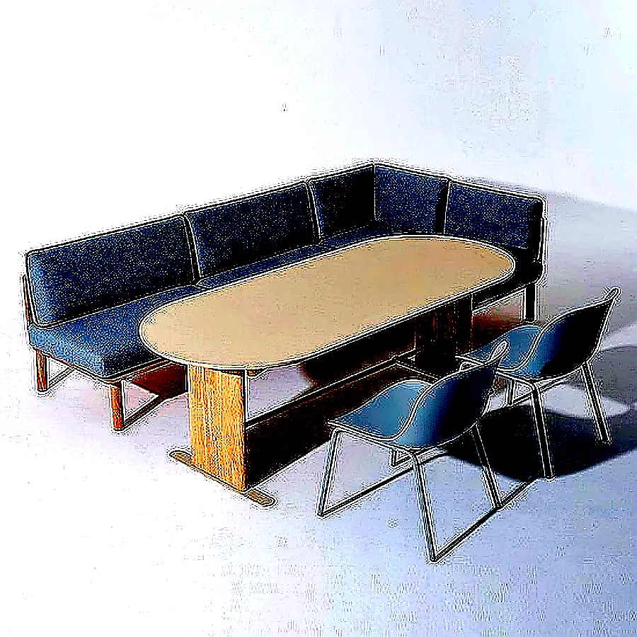 한샘 포레 컴포트 6인 라운지세트 (벤치1, 코너벤치1, PP의자2 포함) 이미지 2