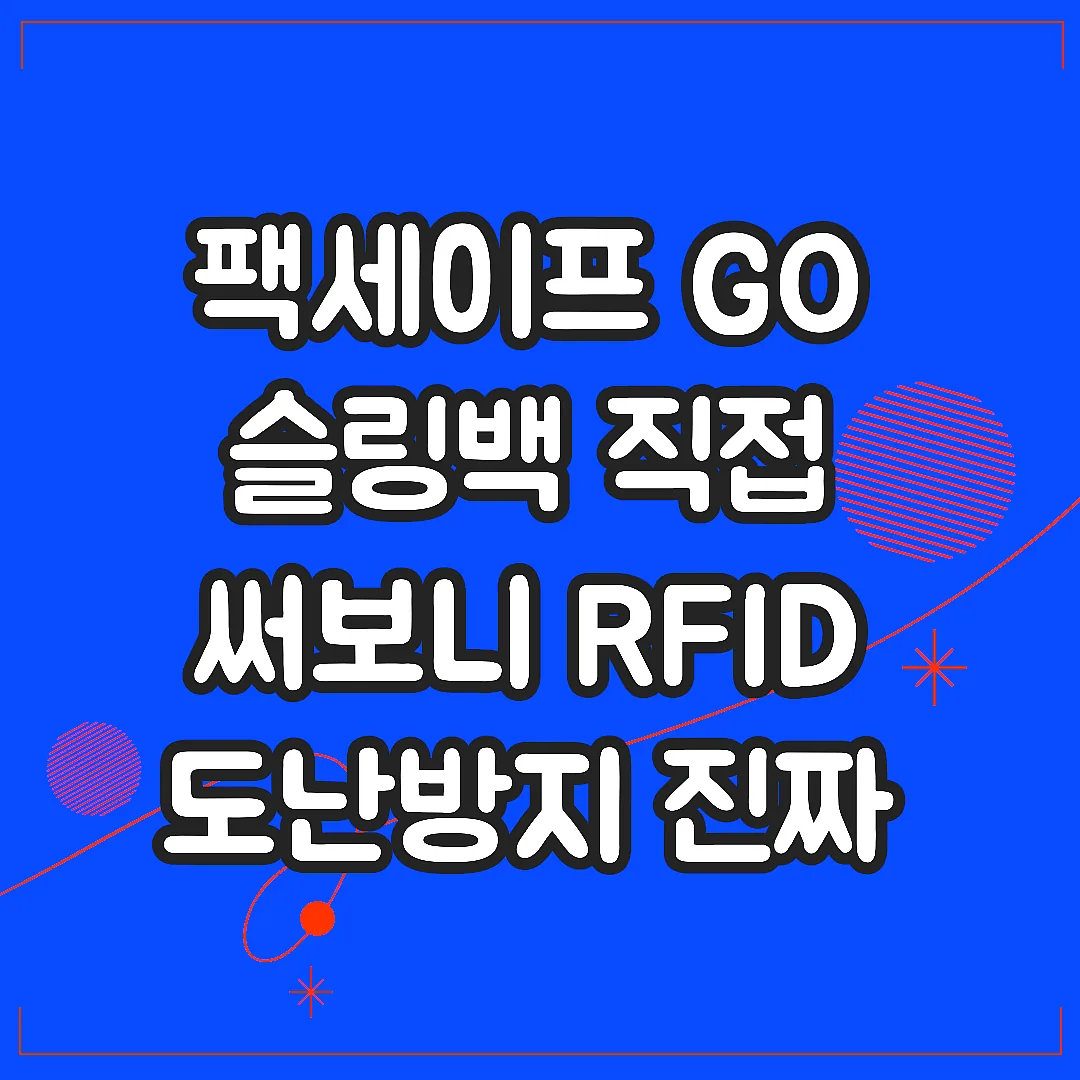 팩세이프 GO 슬링백 직접 써보니 RFID 도난방지 진짜 될까 썸네일